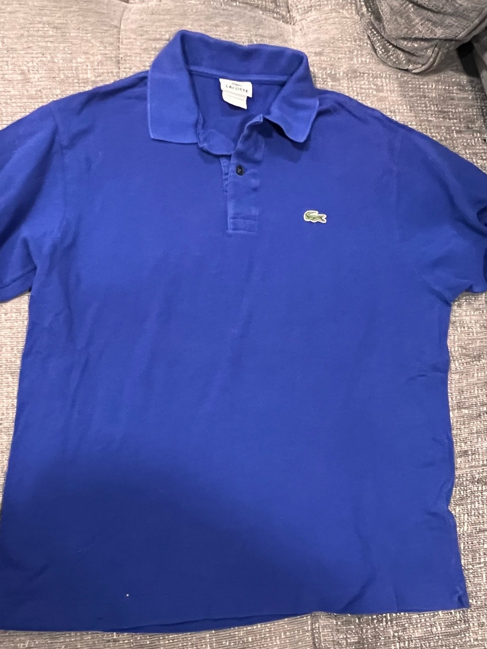 Lacoste Men's Bright Blue Short Sleeve Cotton Polo